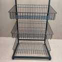 Black 5 x Tier Single Side Display Baskets-65cm