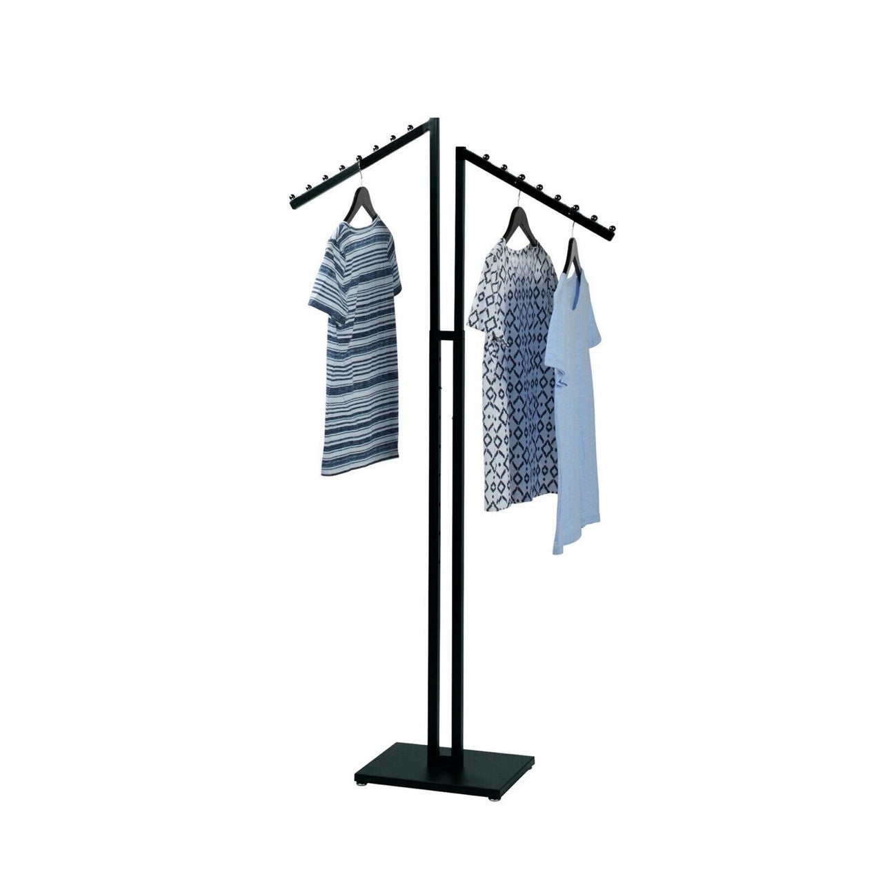 Black New Extra Heavy Duty 2 Way Sloping Arm Clothes Garment Dress Rail