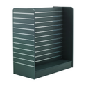 H Shape Slatwall Gondola With Aluminium Inserts Display Area - 4.32m²-Black