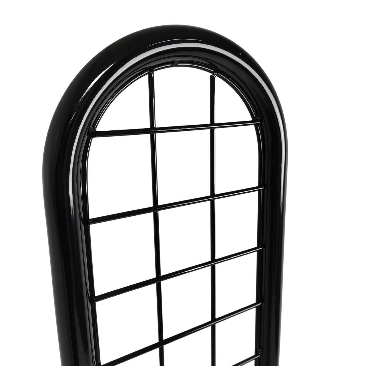 Black Gridwall Tower Display for Retail & Exhibitions, Easy Assembly & Storage