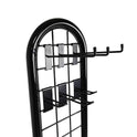 Black Gridwall Tower Display for Retail & Exhibitions, Easy Assembly & Storage