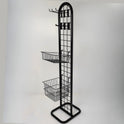 Black Gridwall Tower Display for Retail & Exhibitions, Easy Assembly & Storage