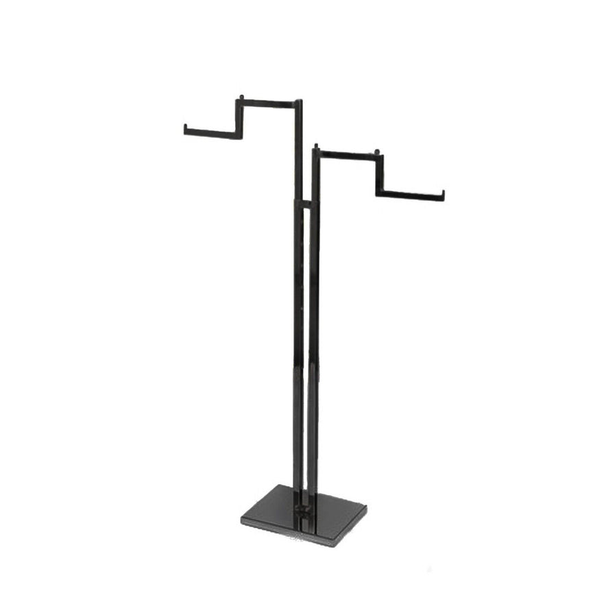 Black Heavy Duty 2 Way Step Arm Rail Shop Display Garment Hanging Rail