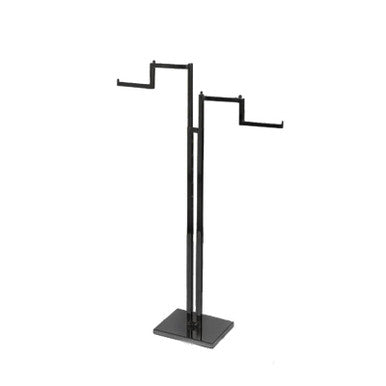 Black Heavy Duty 2 Way Step Arm Rail Shop Display Garment Hanging Rail