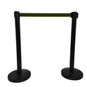 Black Retractable Queue Barrier System: Efficient Crowd Control & Queue Management