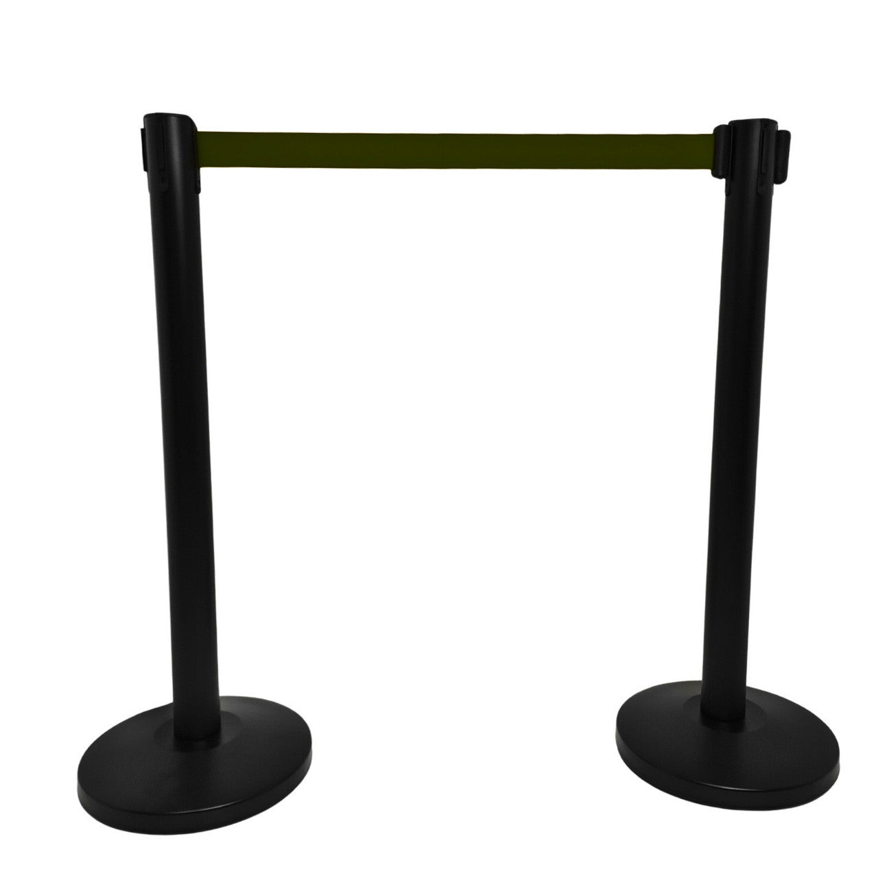 Black Retractable Queue Barrier System: Efficient Crowd Control & Queue Management