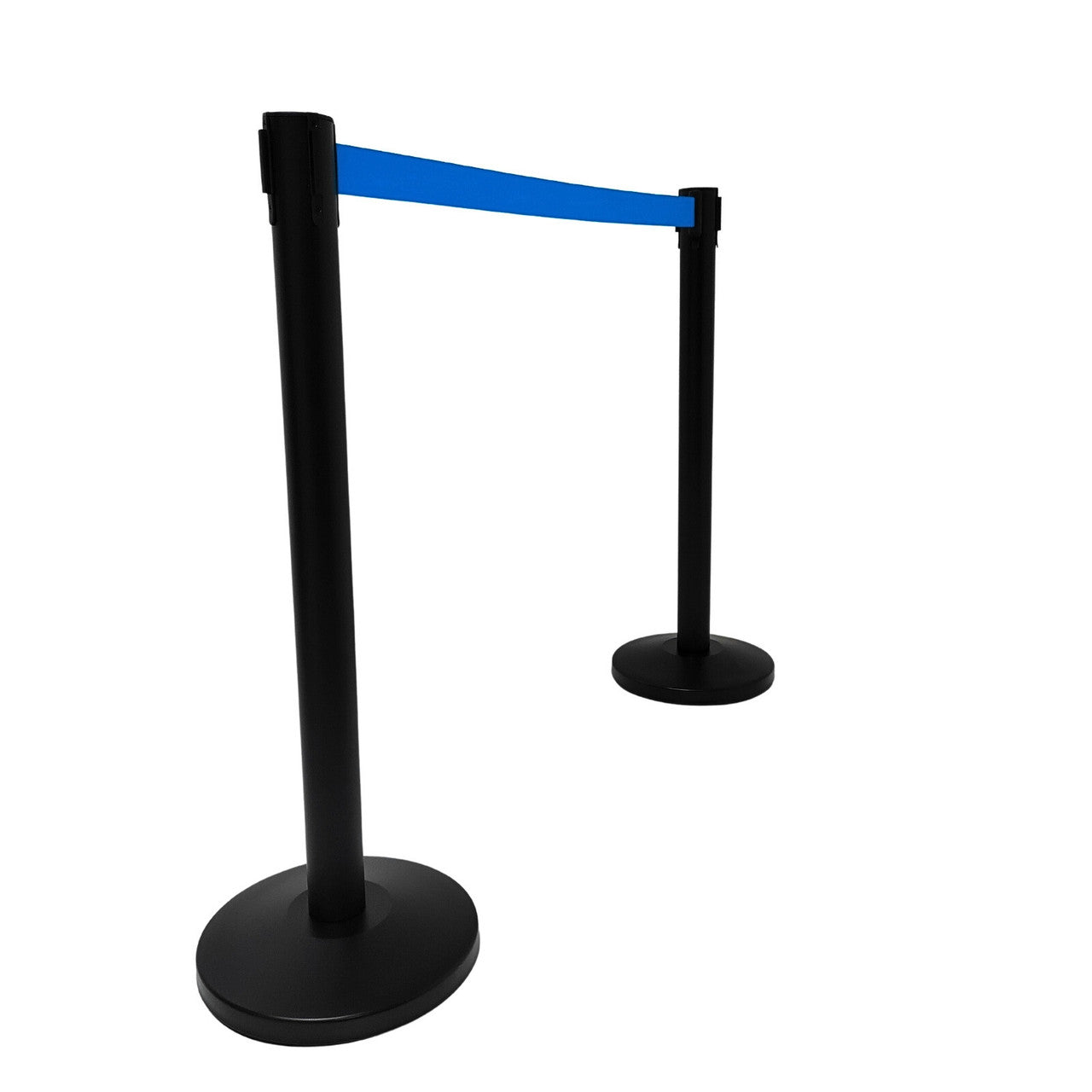Black Retractable Queue Barrier System: Efficient Crowd Control & Queue Management