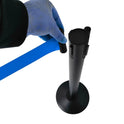 Black Retractable Queue Barrier System: Efficient Crowd Control & Queue Management