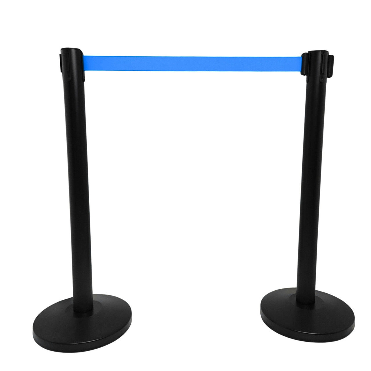Black Retractable Queue Barrier System: Efficient Crowd Control & Queue Management