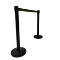 Black Retractable Queue Barrier System: Efficient Crowd Control & Queue Management