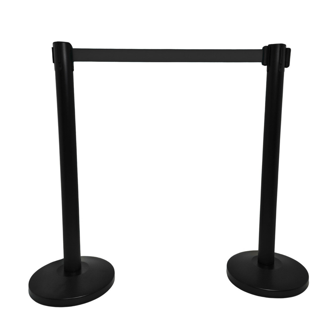 Black Retractable Queue Barrier System: Efficient Crowd Control & Queue Management