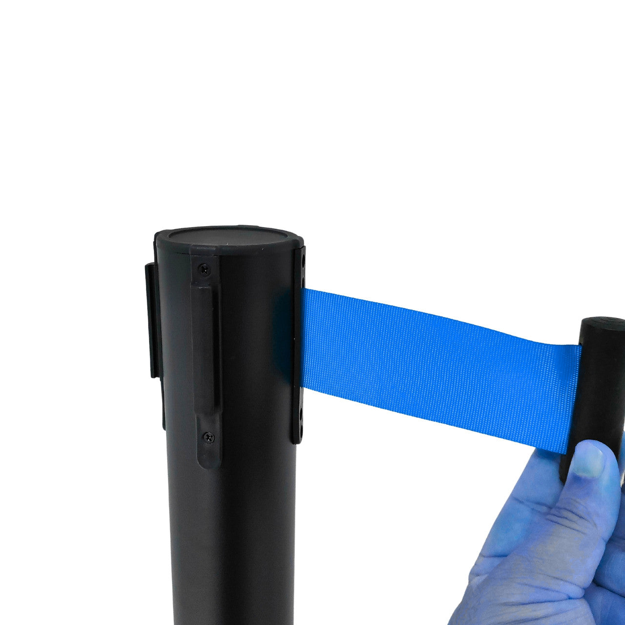 Black Retractable Queue Barrier System: Efficient Crowd Control & Queue Management