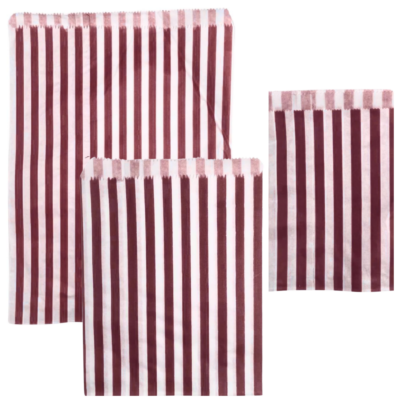 1000x  Candy Stripe Paper Bags