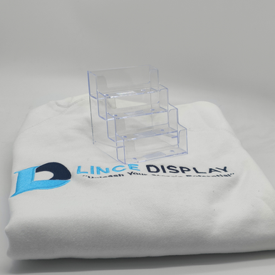 4-Tier Acrylic Business Card Holder for Efficient Desktop Display and Organization