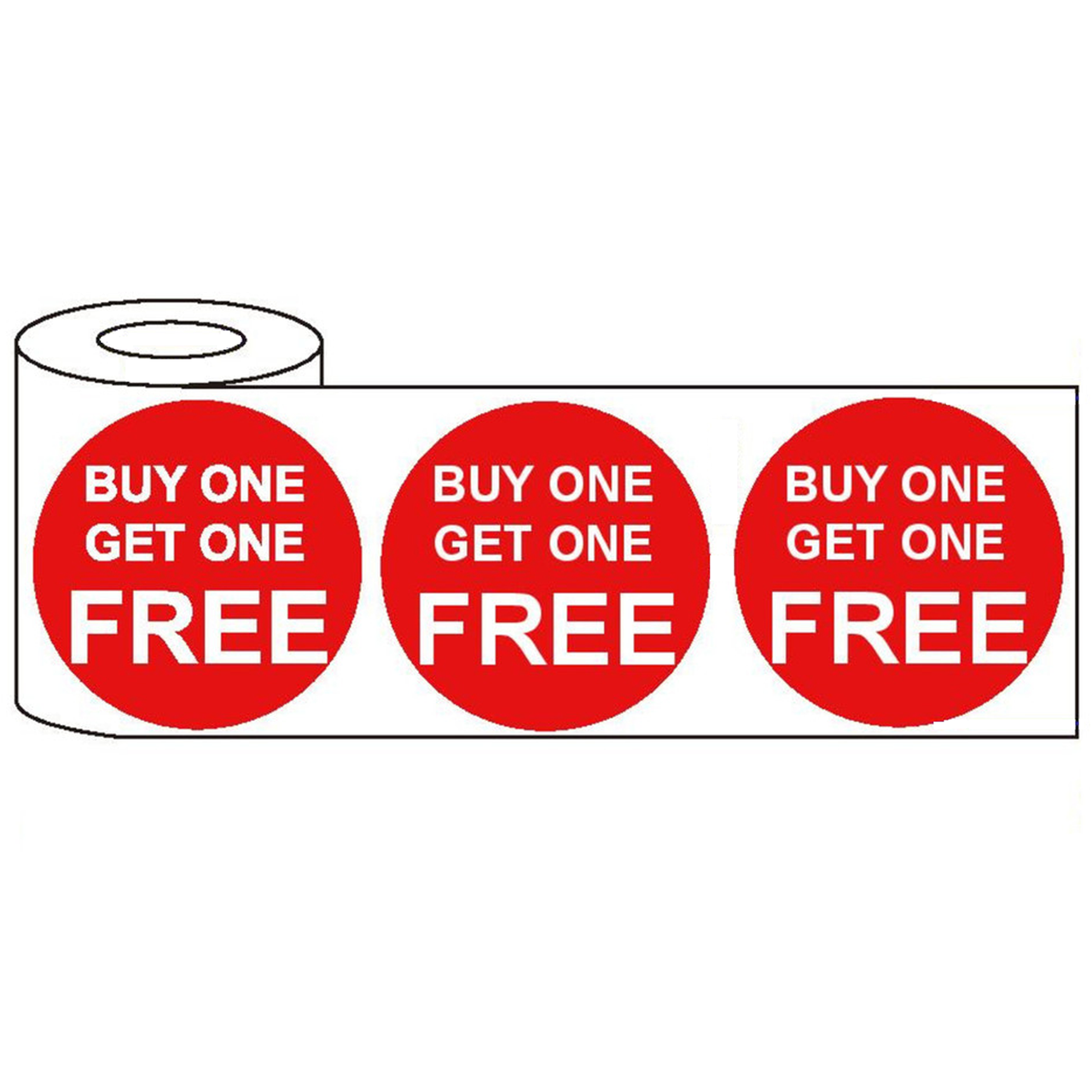 500x 45mm Round Adhesive Buy One Get One Free Promotional Stickers