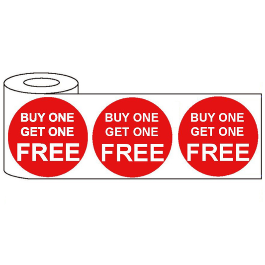 500x 45mm Round Adhesive Buy One Get One Free Promotional Stickers