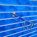 Slatwall Straight & Angled 5 Hook Display Arm Sloped Chrome Finish Retail Shop