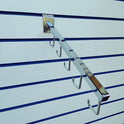 Slatwall Straight & Angled 5 Hook Display Arm Sloped Chrome Finish Retail Shop