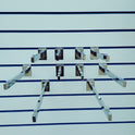 Chrome Glass Shelf Brackets with Suction Pads for Slatwall Pack OF (1,2,5,10,25
