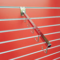 Slatwall Straight & Angled 5 Hook Display Arm Sloped Chrome Finish Retail Shop