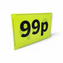 Black & Green Correx Market Sale Card Sign Board Double-Sided & Waterproof