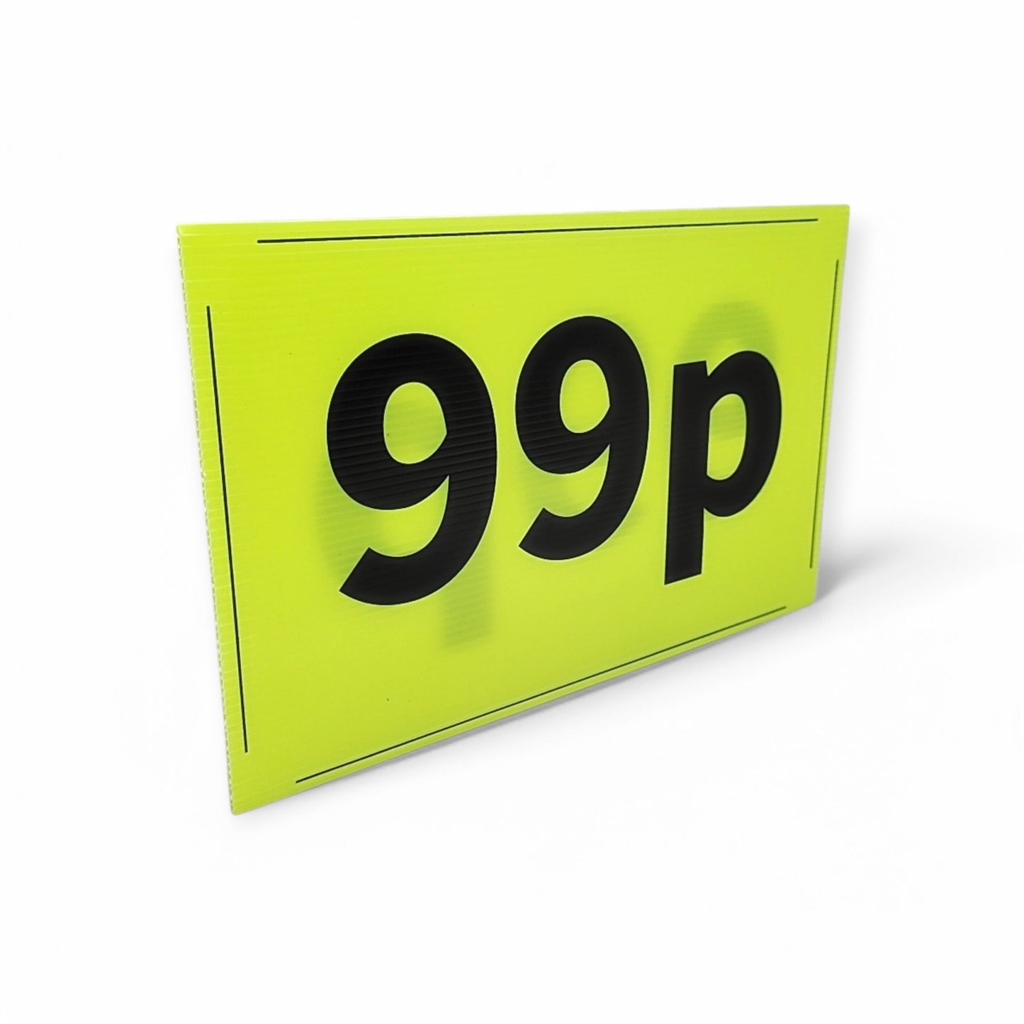 Black & Green Correx Market Sale Card Sign Board Double-Sided & Waterproof