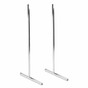 Pair of Heavy Duty Big T-Legs For Grid Mesh - Chrome