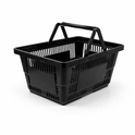 28L Plastic Shopping Basket with Handles – Durable Retail Carry Basket – Multiple Colours