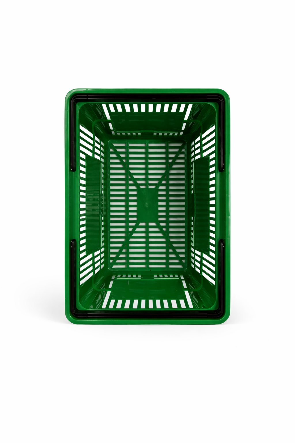 21L Green Plastic Shopping Baskets with Handles – Retail Store Carry Baskets
