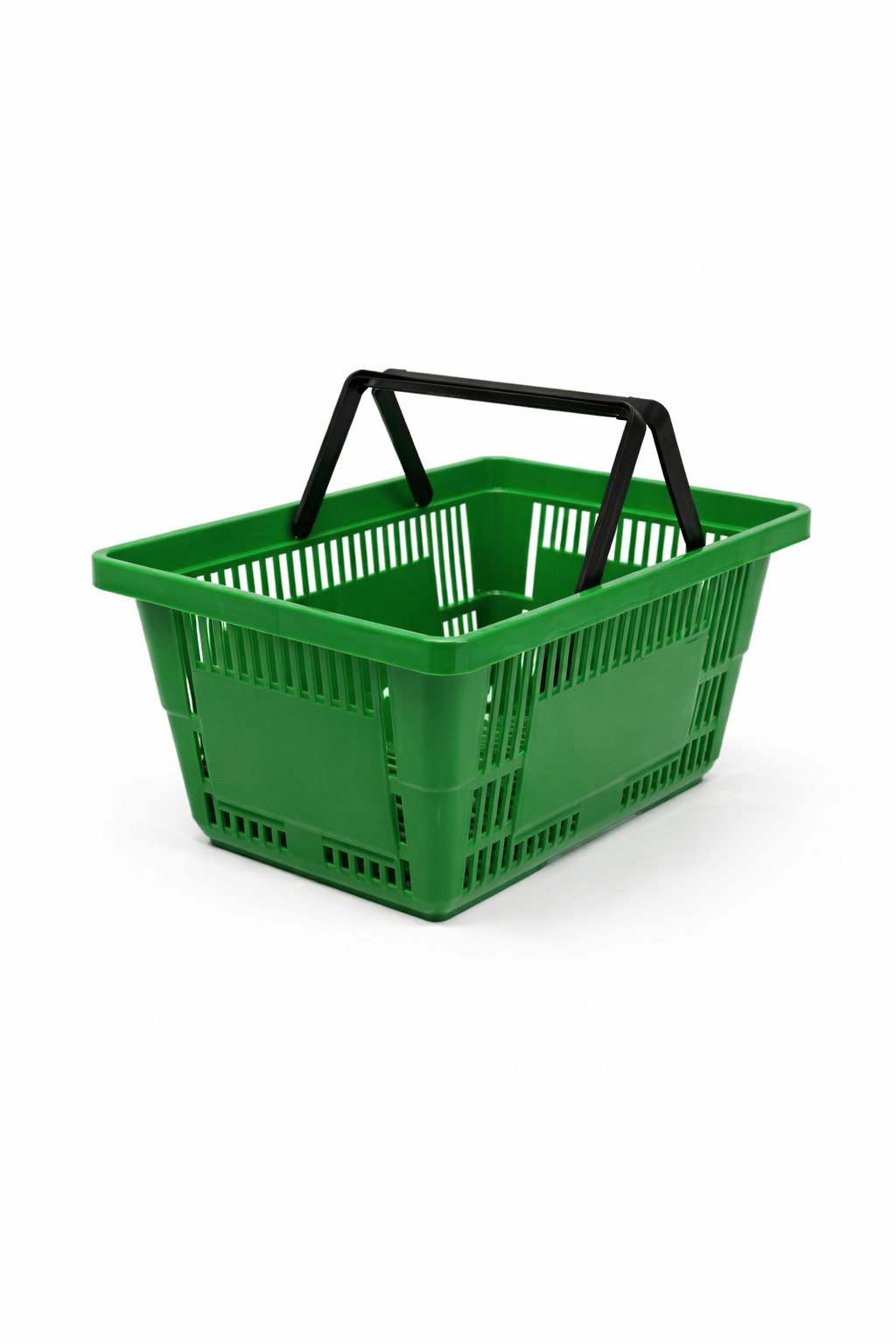21L Green Plastic Shopping Baskets with Handles – Retail Store Carry Baskets