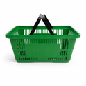 21L Green Plastic Shopping Baskets with Handles – Retail Store Carry Baskets