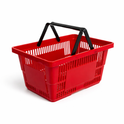 28L Plastic Shopping Basket with Handles – Durable Retail Carry Basket – Multiple Colours