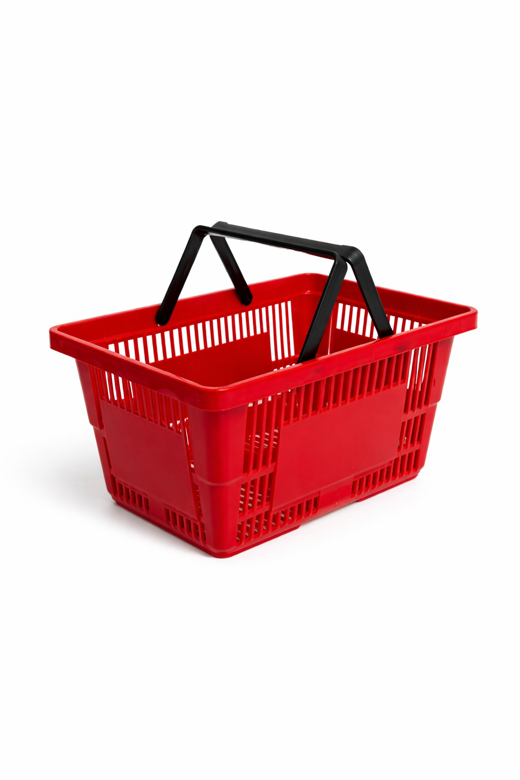 28L Plastic Shopping Basket with Handles – Durable Retail Carry Basket – Multiple Colours