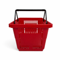 28L Plastic Shopping Basket with Handles – Durable Retail Carry Basket – Multiple Colours