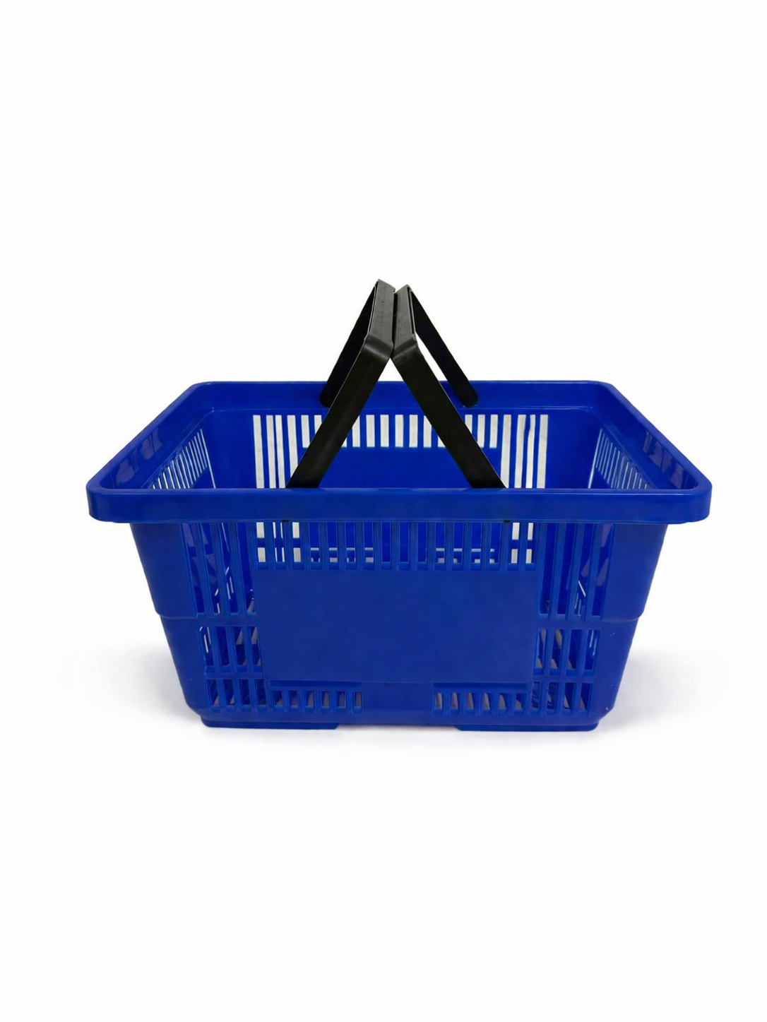 28L Plastic Shopping Basket with Handles – Durable Retail Carry Basket – Multiple Colours