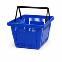 28L Plastic Shopping Basket with Handles – Durable Retail Carry Basket – Multiple Colours