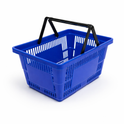 28L Plastic Shopping Basket with Handles – Durable Retail Carry Basket – Multiple Colours
