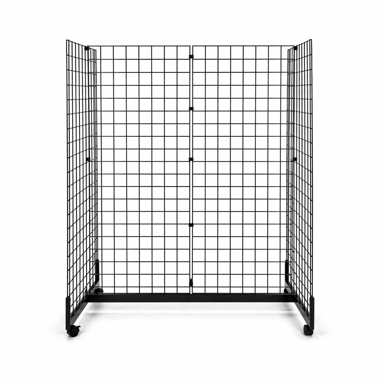 4ft black Grid Mesh 'H' Stand Gondola Stand