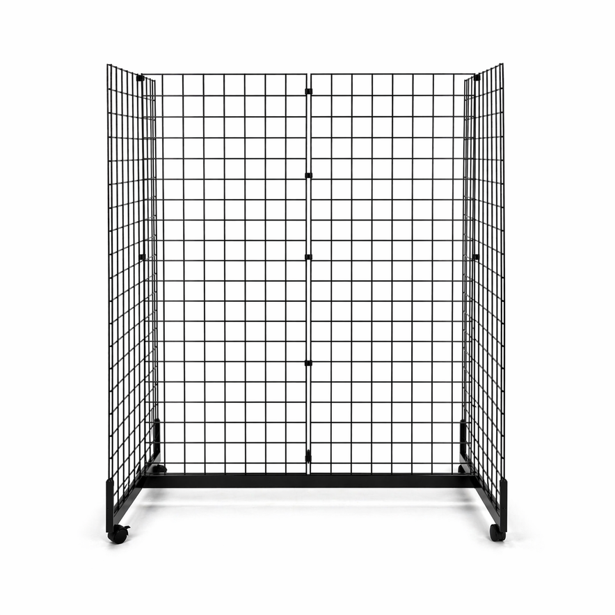 4ft black Grid Mesh 'H' Stand Gondola Stand
