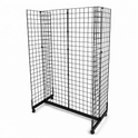4ft black Grid Mesh 'H' Stand Gondola Stand