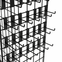5ft Black Grid Mesh 'H' Stand Gondola Stand With 432x Single Hooks