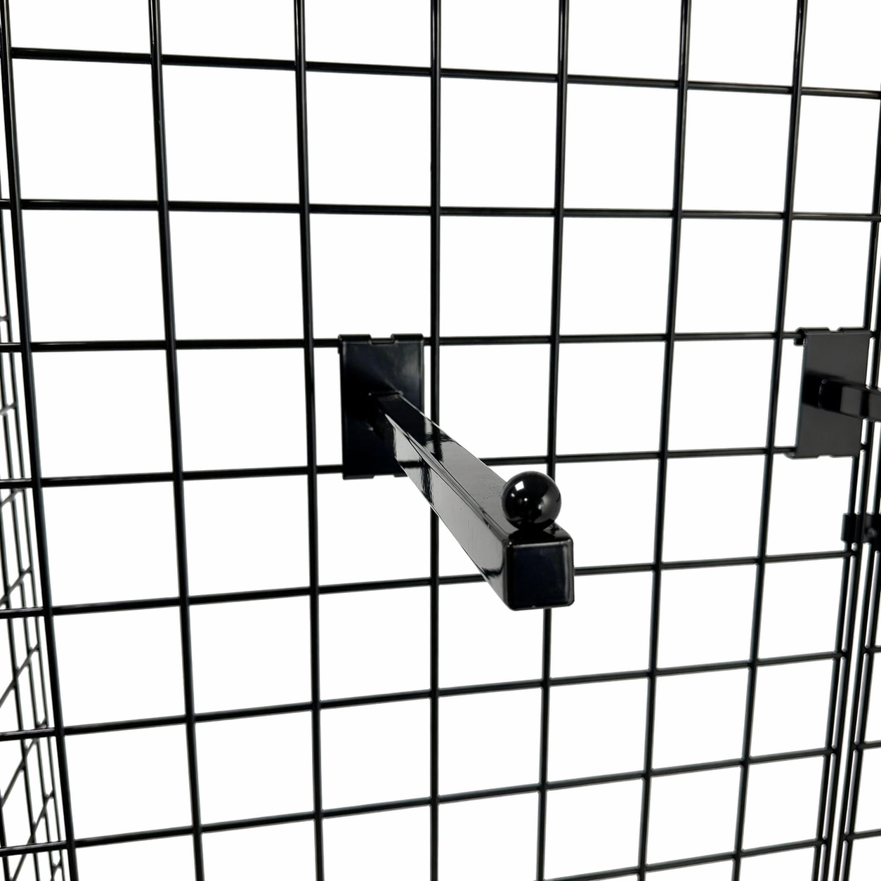 Black Forward Display Arm For Grid Mesh Panels