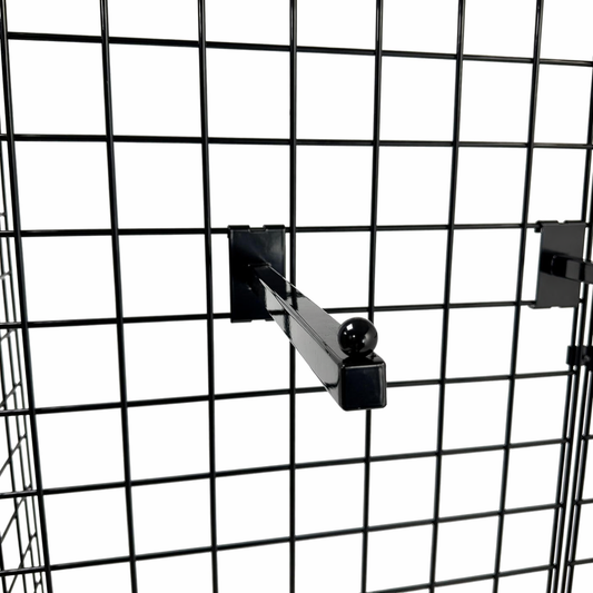 Black Forward Display Arm For Grid Mesh Panels