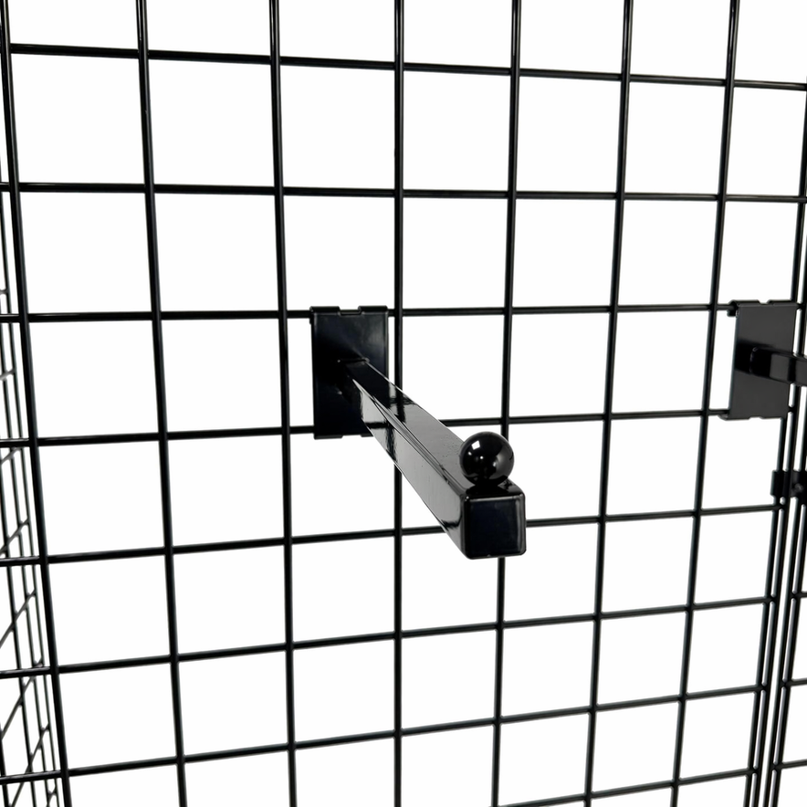 Black Forward Display Arm For Grid Mesh Panels