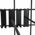 6ft Black Grid Mesh 'H' Stand Gondola Stand With 528x Single Hooks