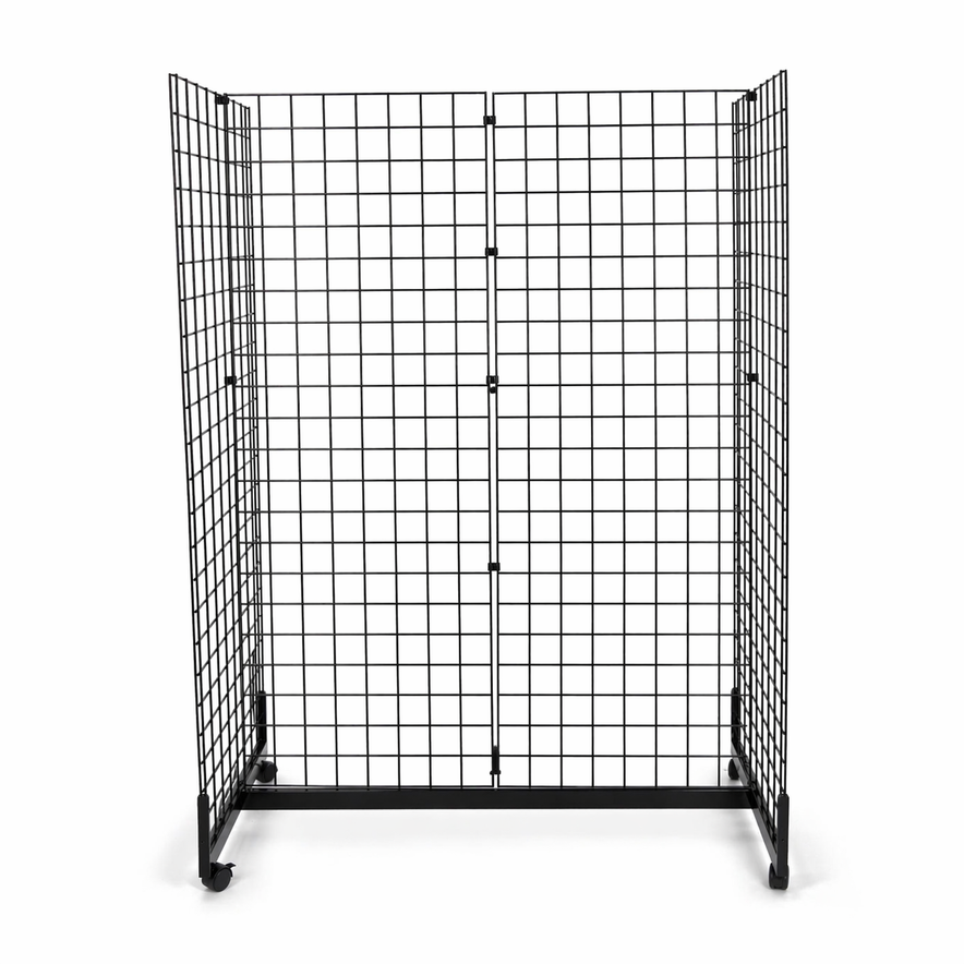 6ft black Grid Mesh 'H' Stand Gondola Stand