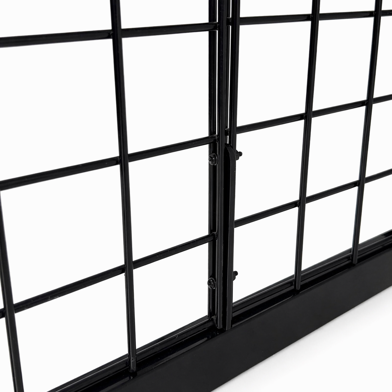 7ft Black Grid Mesh 'H' Stand Gondola Stand With 416x Euro Hooks