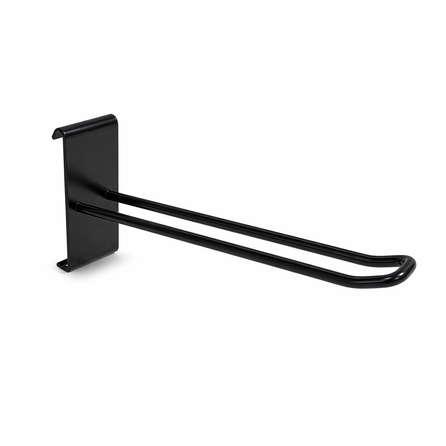 7ft Black Grid Mesh 'H' Stand Gondola Stand With 416x Euro Hooks