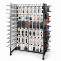 8ft Black Grid Mesh 'H' Stand Gondola Stand With 480x Euro Hooks
