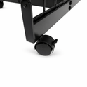 5ft Black 4-Way Grid Mesh Display Stand With 20 Shelves & Wheels